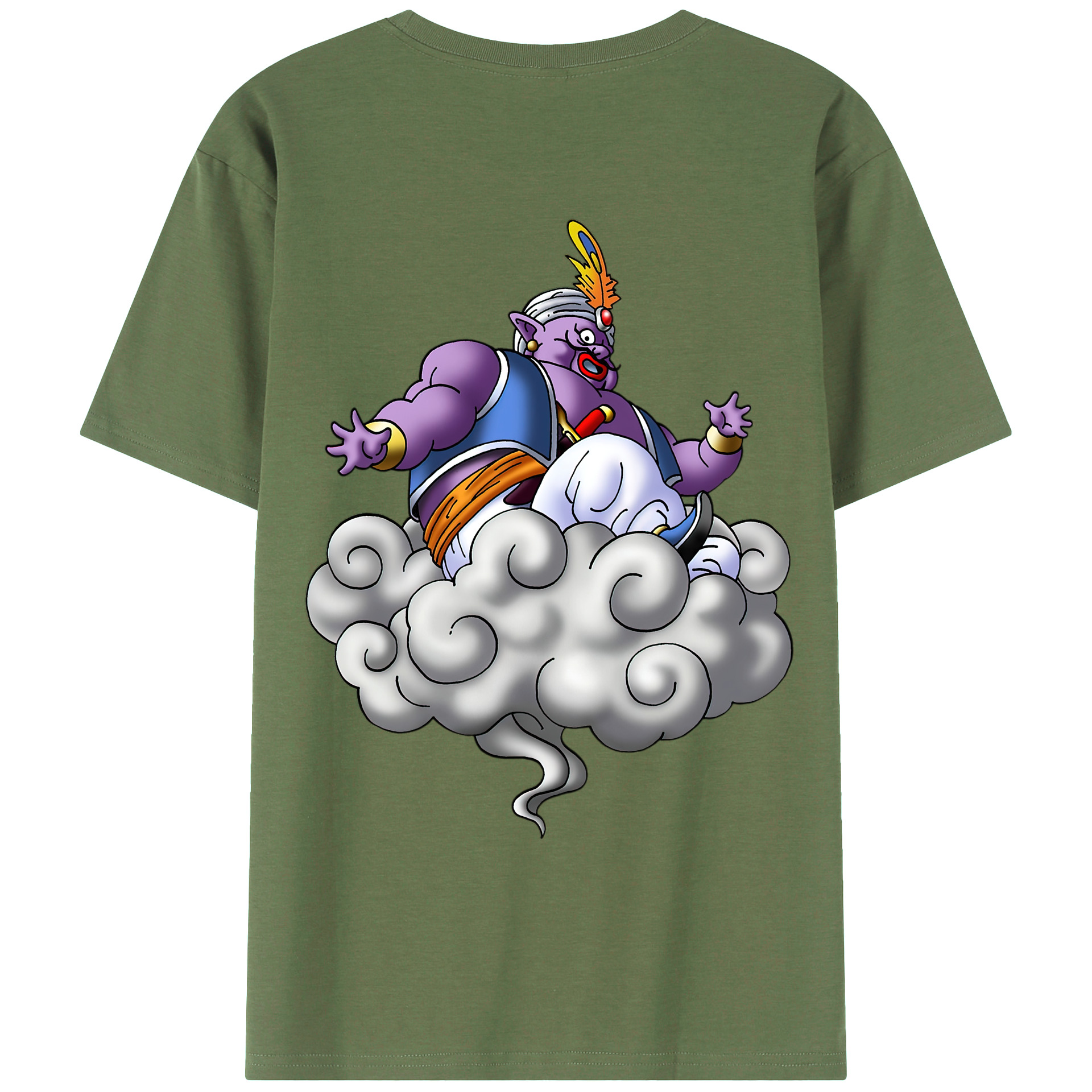 （画像用） ドラゴンクエスト Doragon Kuesuto Dragon Quest 綿100％ メンズ半袖Tシャツ（バックプリント） 通気性
